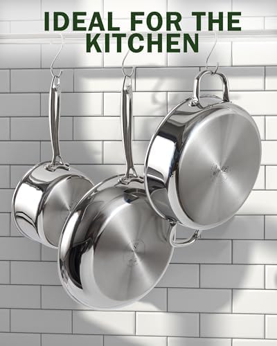 Cook N Home Classic 4 Quart Tri-Ply Clad Stainless Steel Saute Pan, 10.5 Inch Deep Frying Pan with Lid, Induction Skillet Pan Everyday Pan, Dishwasher & Oven Safe - Image 6
