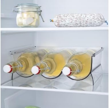 Galileo Fridge Bottle Holder 29.5 x 20.5 x 10 cm 3 Compartments, PET Plastic, Transparent, Sìordine - Image 3
