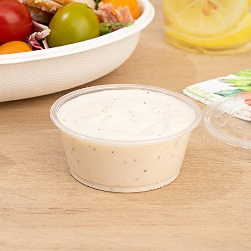 Restaurantware-Chef 101 2 Ounce Sauce Cups, 2000 Microwave-Safe Condiment Cups - Crack-Resistant, Disposable, Clear Plastic Portion Cup, For Samples, Sauces, Or Toppings, Lids Sold Separately - Image 6