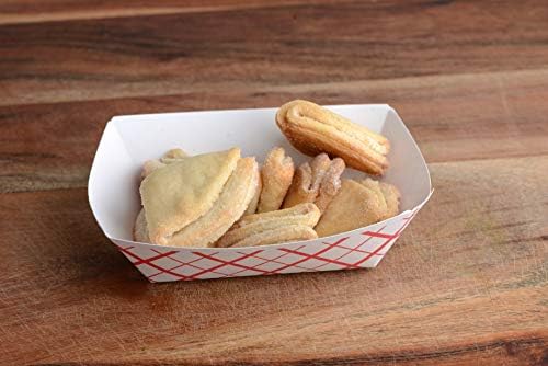 600ct Disposable Paper Food Tray (1/4 LB) - Red Check Food Tray, USA MADE, Recyclable, Biodegradable, Compostable, Great for Picnics, Carnivals, Party, Camping, BBQ, Restaurants, Fries (0.25lb) - Image 5