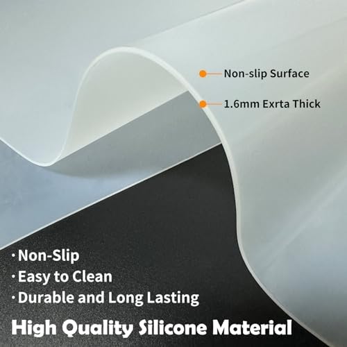 78.7”x23.6”(200cmx60cm) Heat Resistant Mat for Countertop, Silicone Mats for Kitchen Counter, Extra Large Counter Mat, Nonslip Mats for Crafts Countertop Protector, Black - Image 6