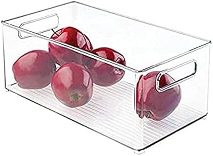 UPGRADED 4 x Clear Organizer Storage Bin with Handle Compatible with Kitchen I Best Compatible with Refrigerators, Cabinets & Food Pantry - 10" x 5" x 6" - Image 6