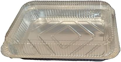 Heavy Duty 4 LB and 12 x 8 x 1.6 Inch Disposable Aluminum Foil Pans with Lids – 10 Count – Durable Bakeware for Baking, Roasting, Catering, Storage - Image 3
