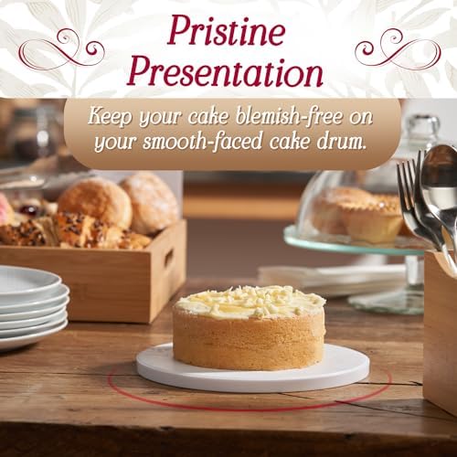Cakebon Cake Boards 8" White Round Cake Drums 1/2" Wrapped Edge 1Pack | 8 Inch Cake Drum, Cake Drums 8 Inch, Base para Pastel, Cake Base Board, Cake Rounds, Cake Boards 8 Inch Round - Image 6