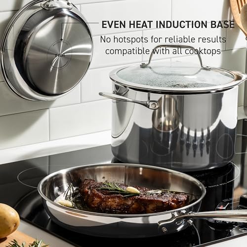 T-Fal Pro Tri-Ply Stainless Steel 6 qt Dutch Oven Pot with Lid, Induction - Image 6