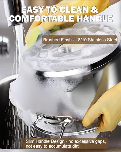 Cooks Standard Professional Stainless Steel Stock Pot, Heavy Duty Induction Soup Pot with Lid, Large Pot for Cooking Pasta, Soup, Oven Safe, Dishwasher Safe, Compatible with Most Stovetops, 30-Quart - Image 6