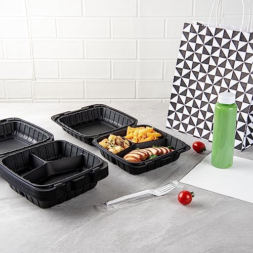 Restaurantware Plastic 28 oz Mineral Filled Clamshell Container, 100 Ct - Image 6
