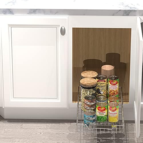 Simple Houseware Under Cabinet Pull Out Sliding Shelf, 21" Dx11 W, Chrome - Image 7