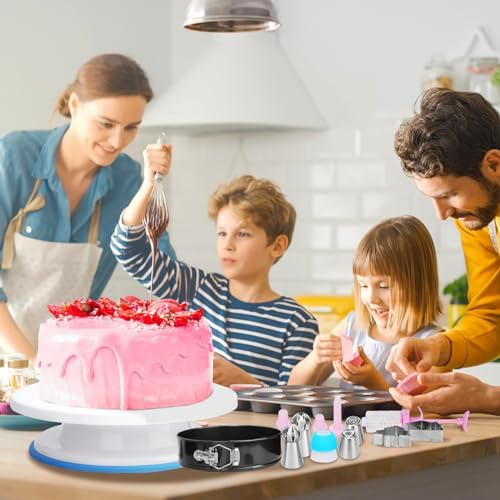 Cake Decorating Kit 781PCS Baking Supplies with Cake Turntable Icing Piping Bags and Frosting Tips Set Springform Pans Birthday Cake Toppers - Image 7