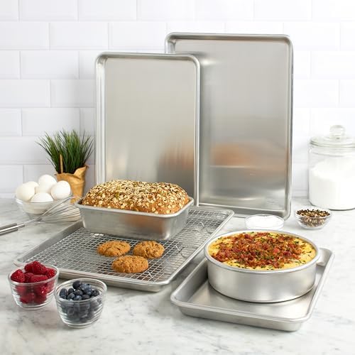 Chicago Metallic Baking Sheet and Nonstick Cooling Rack Set | Large Half Sheet Pan with Wire Rack, Heavy-Gauge Recycled Aluminum, Even Heat Distribution, Oven Safe, Hand Wash - Image 6