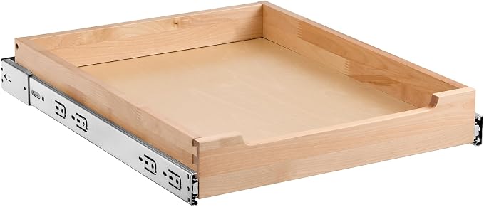 VEVOR Pull Out Cabinet Organizer, 17"W x 21"D Cabinet Drawer, Soft Close Slide out Shelf, Heavy-Duty Sliding Wood Drawer, Bottom Mount Size(17.5"W x 23"D)and Side Mount Size(18"W x 23"D) - Image 9