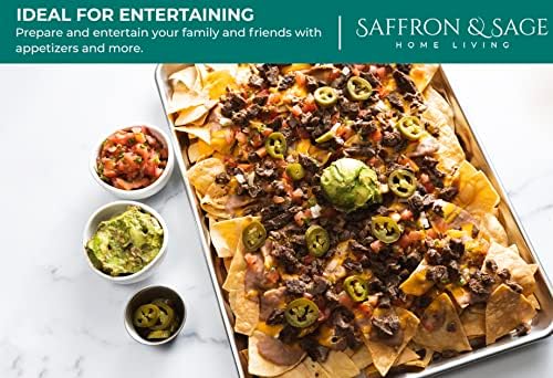 Commercial Quality Cookie Sheet Pan - 2 Pack Aluminum Half Sheet Baking Pan by Saffron & Sage Home Living - This 18x13 Baking Sheet Set is Rust & Warp Resistant, Heavy Duty, of Thick Gauge - Image 6