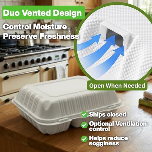 Front Lock MFPP Hinged Food Containers, Disposable Takeout Boxes - Image 7