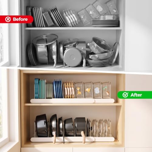 ORDORA 1 Pack Expandable Pots and Pans Organizer for Food Storage Container - Image 7