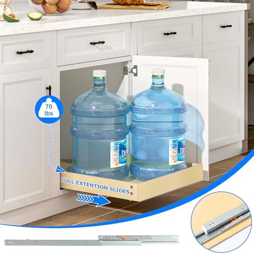 WelFurGeer Soft Close Pull Out Cabinet Organizer, 14" W x 22" D Pull Out Drawer for Cabinet, Bottom Mount Pull Out Drawers for Kitchen Cabinets, Durable Pullout Drawers for Home & Kitchen Organization - Image 6