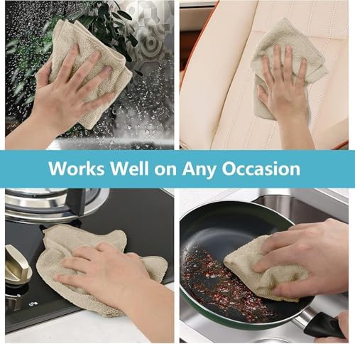HOMEXCEL 8PK Microfiber Cleaning Cloth, Cleaning Rags for Home, 11.5x11.5in - Image 7