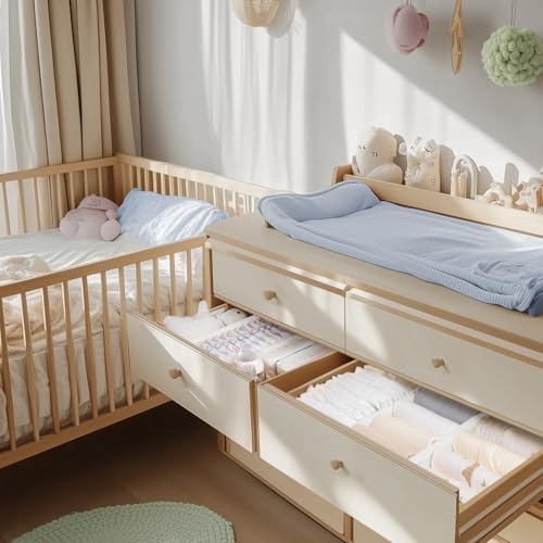 Criusia Drawer Organizer Clothes, 21 Pack Dresser Organizer for Baby Clothes, Underwear, Sock- Foldable Closet Organization and Storage Dividers Bins for Nursery, Bedroom (White) - Image 6