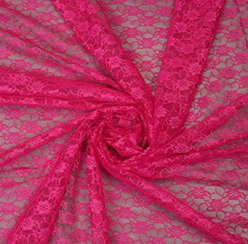 MDS Pack of 15 Wedding 12 x 108 inches Lace Table Runner for Wedding, Decorations for Birthday Parties, Banquets, Graduations, Engagements, and Runners fit Rectangle, Round Table- Magenat - Image 6
