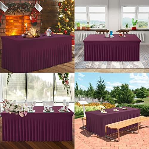 BDDC One-Piece Spandex Table Cloth Skirt for 4FT Rectangle Tables - Image 6