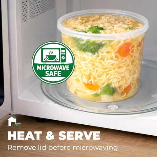 EconoHome Clear Deli Containers with Lids - 240-Pack, 32oz Plastic Containers with Lids for Food Storage, Meal Prep, Leftover, Restaurant Business, Takeout - Fridge, Microwave & Freezer-Safe - Image 6