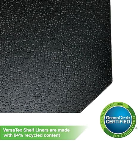 VersaTex Utility Shelf Liner with Pebbled Texture, Waterproof Liners for Wire Shelving, Toolbox Drawers, and Kitchen Cabinets, (4) 23" x 42" Rolls, Black - Image 7