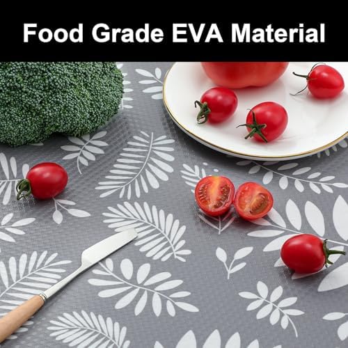 Cooyes Shelf Liners for Kitchen Cabinets Waterproof & Oil-Proof Kitchen Cupboard Mats Non-Slip Drawer Mats EVA Material Non Adhesive Fridge Liner for Shelves(11.8" W x 236" L) - Image 6