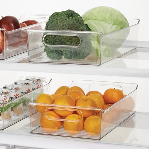 iDesign Plastic Pantry Storage Organizer Bin, Set of 2, Clear | With Handles - Image 7