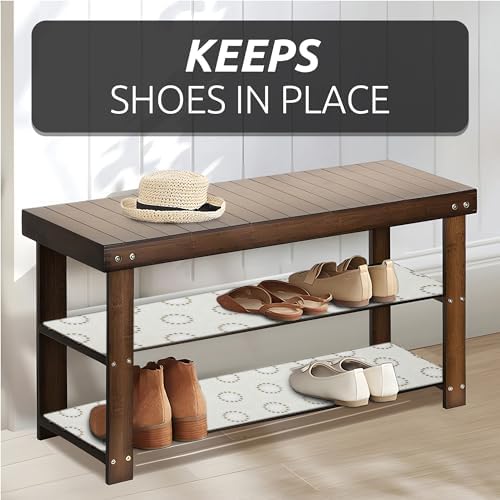 FIFTY FEET 12X120 Inch Shelf Liner for Kitchen Cabinets, PVC Drawer Liner for Dresser Non-Slip Bathroom, Non-Adhesive Cabinet Liner Washable (Beige Circle)(2 Roll) - Image 6
