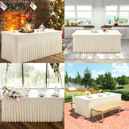 BDDC One-Piece Spandex Table Cloth Skirt for 6FT Rectangle Tables - Image 6