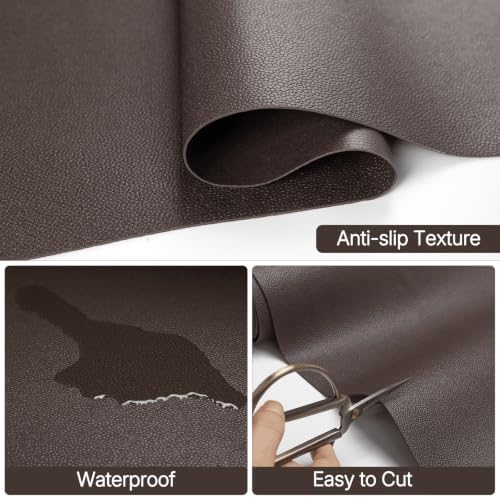 WochiTV Shelf Liner for Cabinets, Drawer Non Adhesive Non Slip Foam Mat for Kitchen, Pantry, Bathroom, Cupboard, Garage, Closet, Shelves, Drawer, Tool Box, Brown 23.6 x 118 inches - Image 6