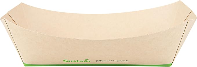 Restaurantware Paper lb Bamboo Food Tray Boat, 50 Pack - Image 13