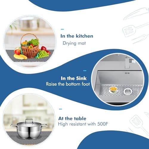 Bestjing Silicone Sink Protectors for Kitchen Sink-26"x 14", Universal - Image 7