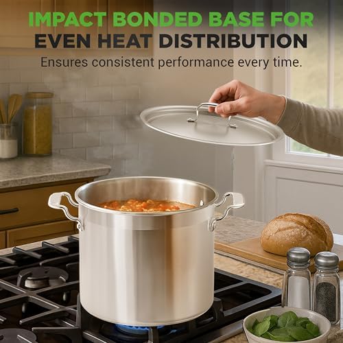 NutriChef 20 Quart Heavy-Duty Stockpot with Stainless Lid - Large Pot for Induction, Gas & Electric Cooktops, Perfect for Soups & Stews - Image 6