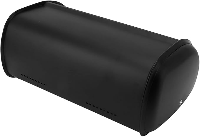 Metal Bread Box, Roll Up Top Lid Storage Container with Window Bread Holder Bin for Bread, Cookies, Bagels, Muffins, Ideal for Restaurant Home Kitchen Countertop (Black) - Image 9