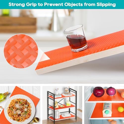 Shelf Liners for Kitchen Cabinets, Drawer, Fridge Liner Red 11.8"× 393.7" - Image 7