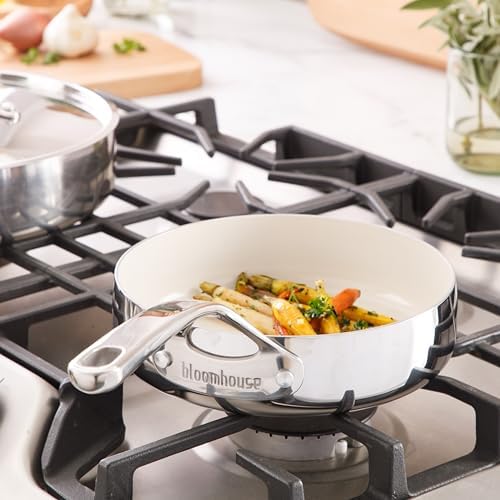Bloomhouse - Two Time Oprah's Favorite Things Winner - 8 Inch Triply Stainless Steel Fry Pan w/Non-Stick Non-Toxic Pro Ceramic Interior Frying Pan - Image 6