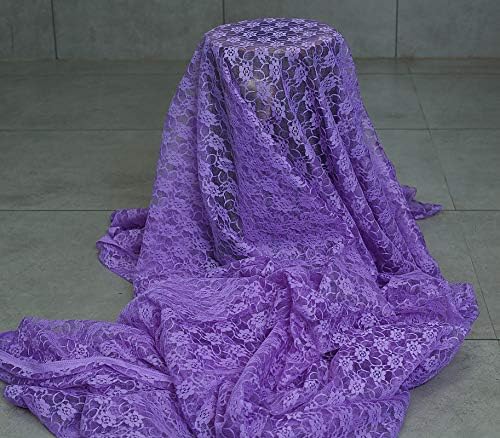 VDS Pack of 15 Floral Lace Table Runners Centerpiece Cloth Linen for Wedding Bithday Graduation Engagement Ceremony Events Party Banquets Table Decoration (12x108 inch) (Lavender) - Image 5