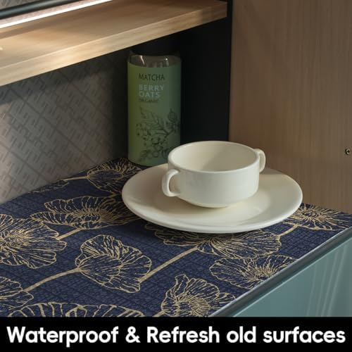 Quttisay Lotus Drawer Liner for Dresser,Kitchen Shelf Liner 12in x 10ft - Image 6