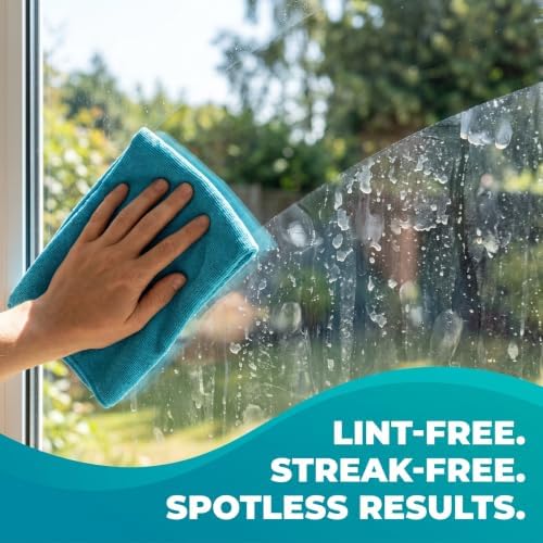 HELOMOR Large Microfiber Towels 6 Pack - 30"x18" Car Drying Towel - Extra Absorbent Cleaning Cloths for Floors, Kitchen and Windows - Lint-Free Detailing Cloths for Cars - Image 6