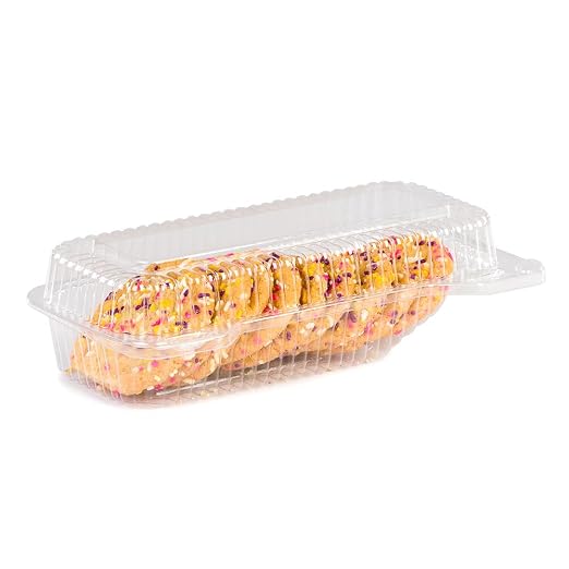DFI Detroit Forming LBH-944 Clear OPS Plastic Hinged Locking Food Container with Inside Slant 9.5 x 5 x 3 Inches | 250 Per Case by Unknown