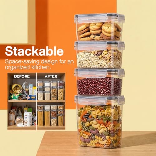48PCS Airtight Plastic Food Containers with Lids(24 Lids &24 Containers) - Image 7