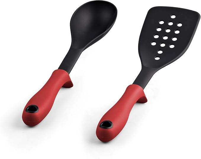 Cook N Home Professional Pots and Pans Nonstick Cookware Set, Kitchen Cooking Set with Frying Pans and Saucepans, Induction Compatible, 12-Piece, Red - Image 9