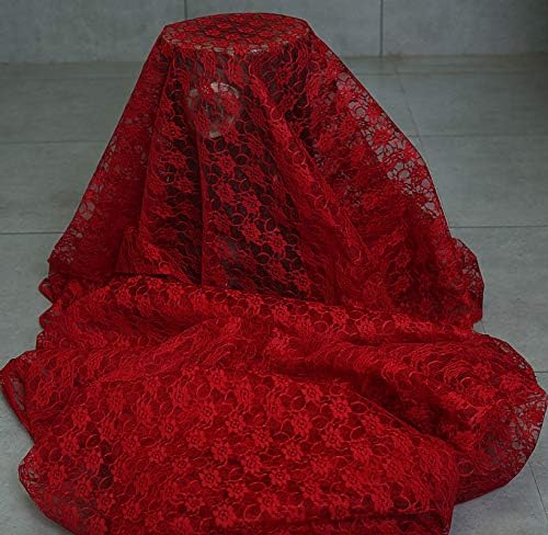 VDS Pack of 10 Floral Lace Table Runners Centerpiece Cloth Linen for Wedding Bithday Graduation Engagement Ceremony Events Party Banquets Table Decoration (12x108 inch) (Apple Red) - Image 5