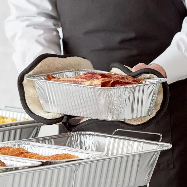 5 lb Disposable Aluminum Loaf Pans | Heavy Duty Foil Baking Containers With Aluminum Lids | Rectangular Bread Cake Mini Bakeware Recyclable Oven Safe for Cooking Catering | 60 Count - Image 7