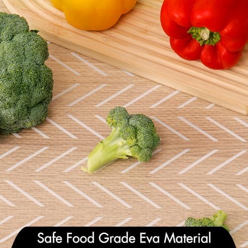 Cooyes Shelf and Drawer Liner for Kitchen Cabinets – Non-Adhesive, Waterproof, Non-Slip Cabinet Liners for Scratch Protection, Desk, Refrigerator, Shelves, Drawers with Modern Pattern - Image 6