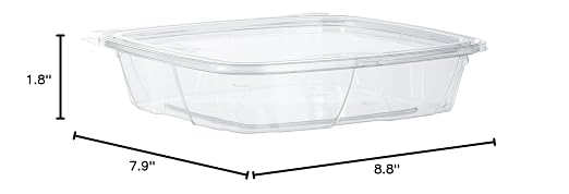 Dart 35 oz ClearPac SafeSeal Tamper-Evident Clear PET Plastic Container with Hinged Flat Lid, CH35DEF (200 Count) - Image 3