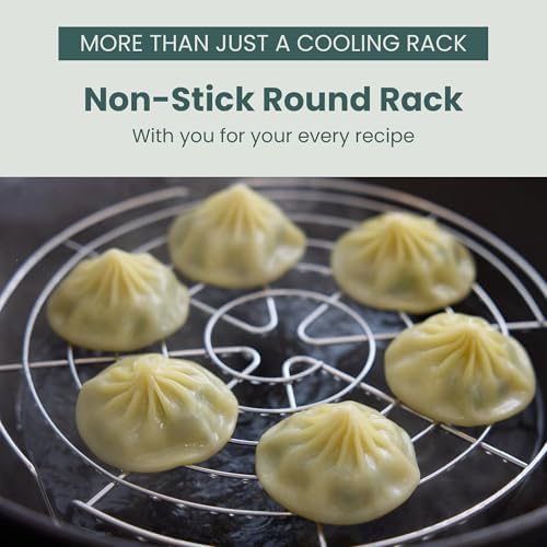 Ultra Cuisine 3 Set Round Cooling Racks for Baking (7.5, 9 & 10.5 Inch) | Oven & Dishwasher-Safe, 100% Stainless Steel, Steaming and Baking Rack , Fits Air Fryer, Pressure Cooker & Cake Pan - Image 7
