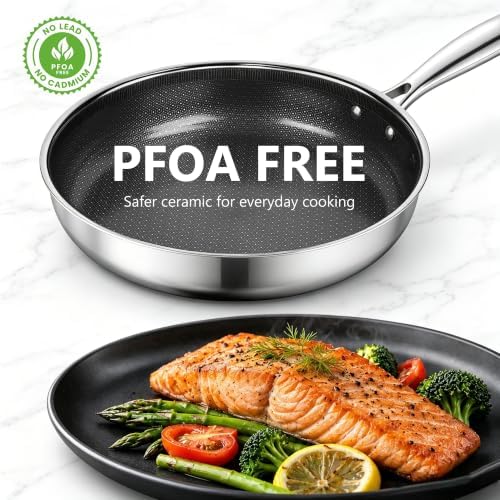 imarku 12-Inch Non Stick Frying Pan with Lid, Ceramic Coating - Image 6