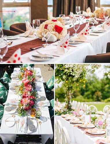 White Tablecloths for Rectangle Tables,90 x 132 Inch - Image 7