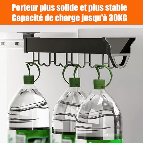 22" Hanging Pot Racks for Kitchen, Pull Out Pot Organizer Rack - Image 6